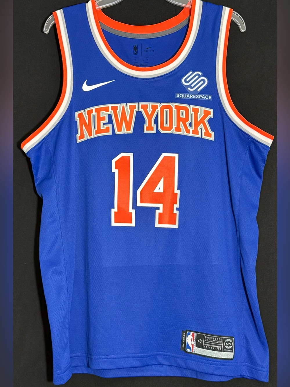 Nike Allonzo Trier “Iso Zo” New York Knicks #14 Blue Nickname Swingman Jersey 48